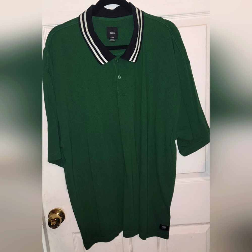 Mens vans green polo size XL